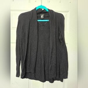 Ann Taylor Black Open Front Cardigan